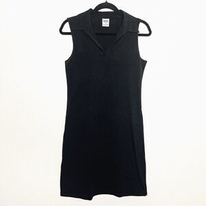 🍋 Old Navy Outlet • Women’s Black Sleeveless Polo Dress Size M